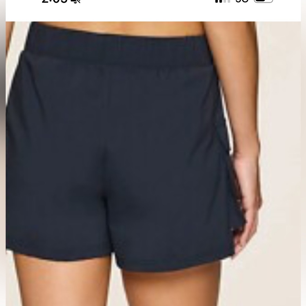 Avalanche Black Stretchy Polyester Shorts